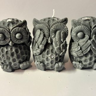 Lemongrass trio of owl candles