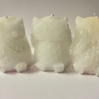 Rose trio of owls candles