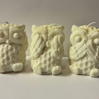 Unscented owl trio candle